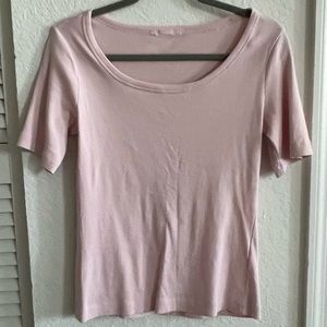 H&M pink short sleeve top